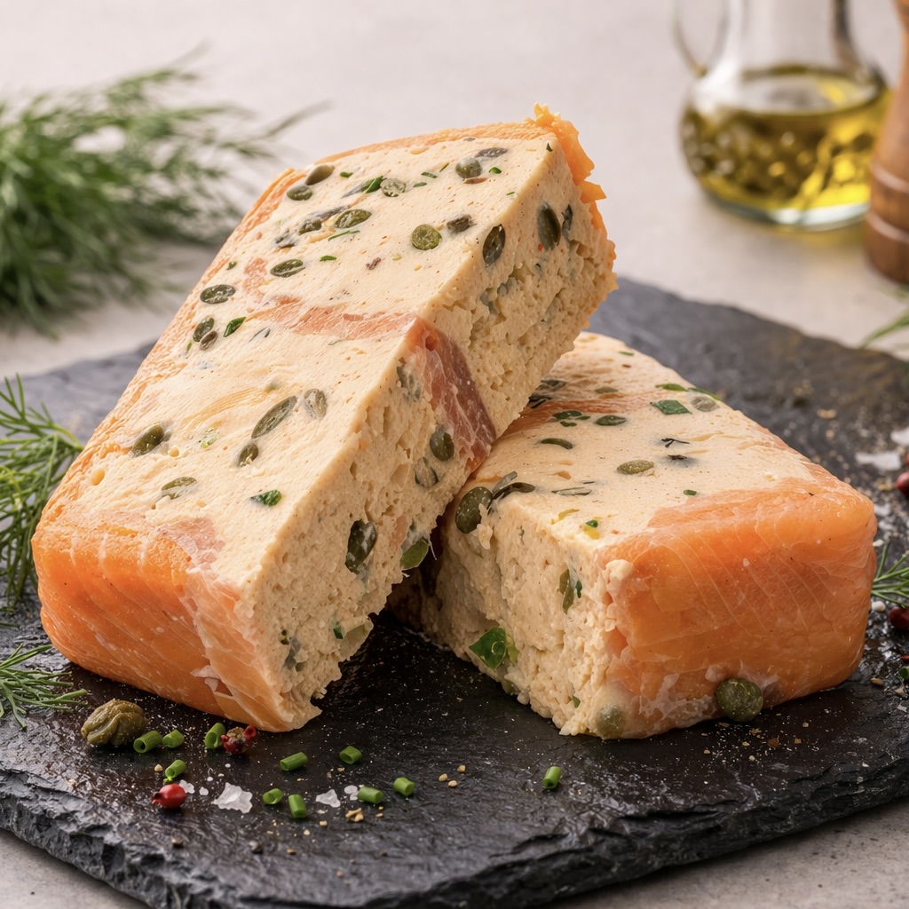 Terrine de truite aux lentilles vertes du Puy